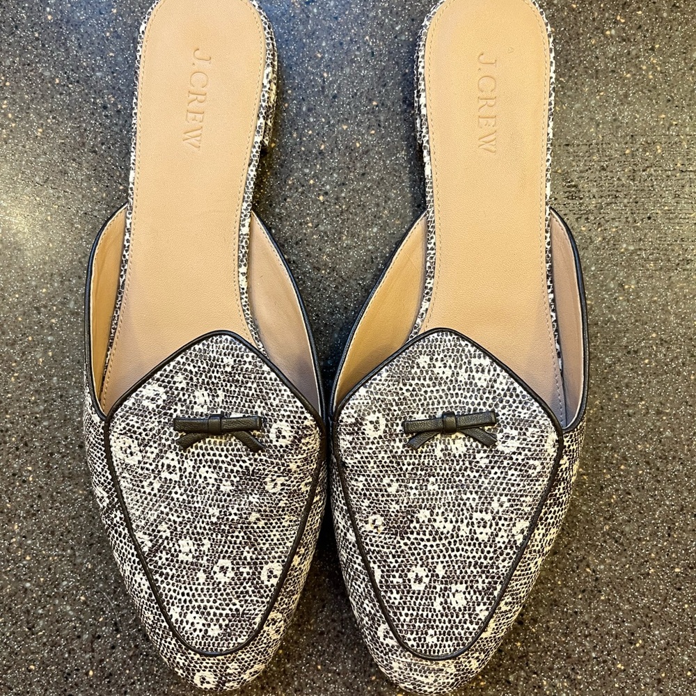 EUC - J. Crew brown mules